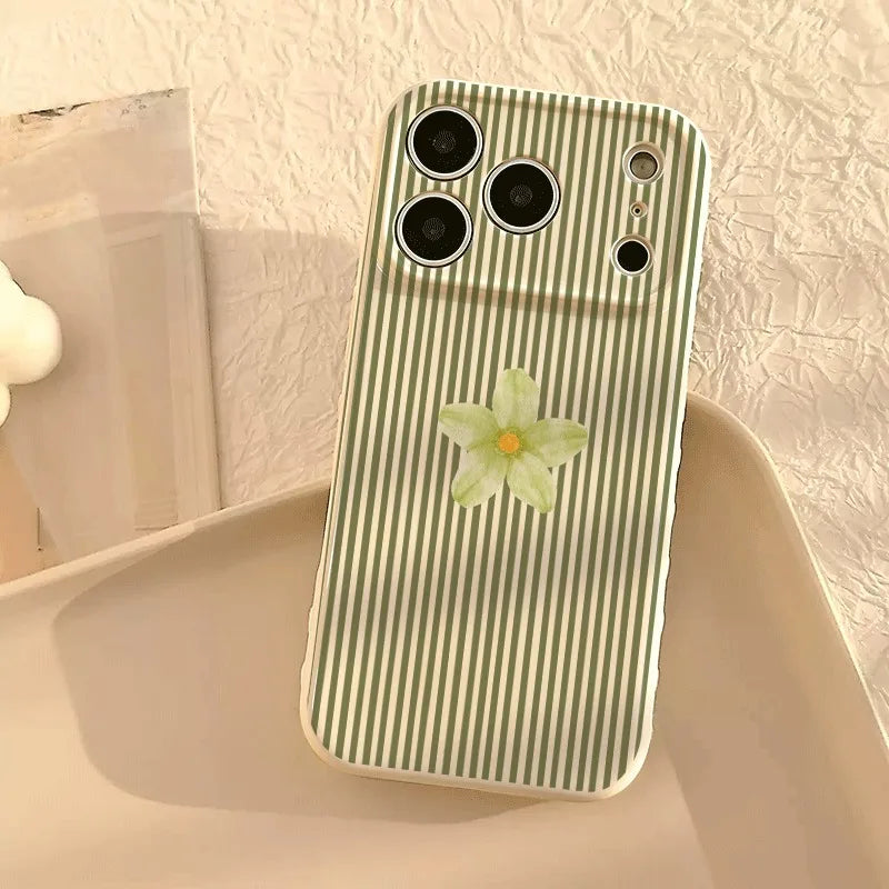 🌿 Olive Green Floral Phone Case