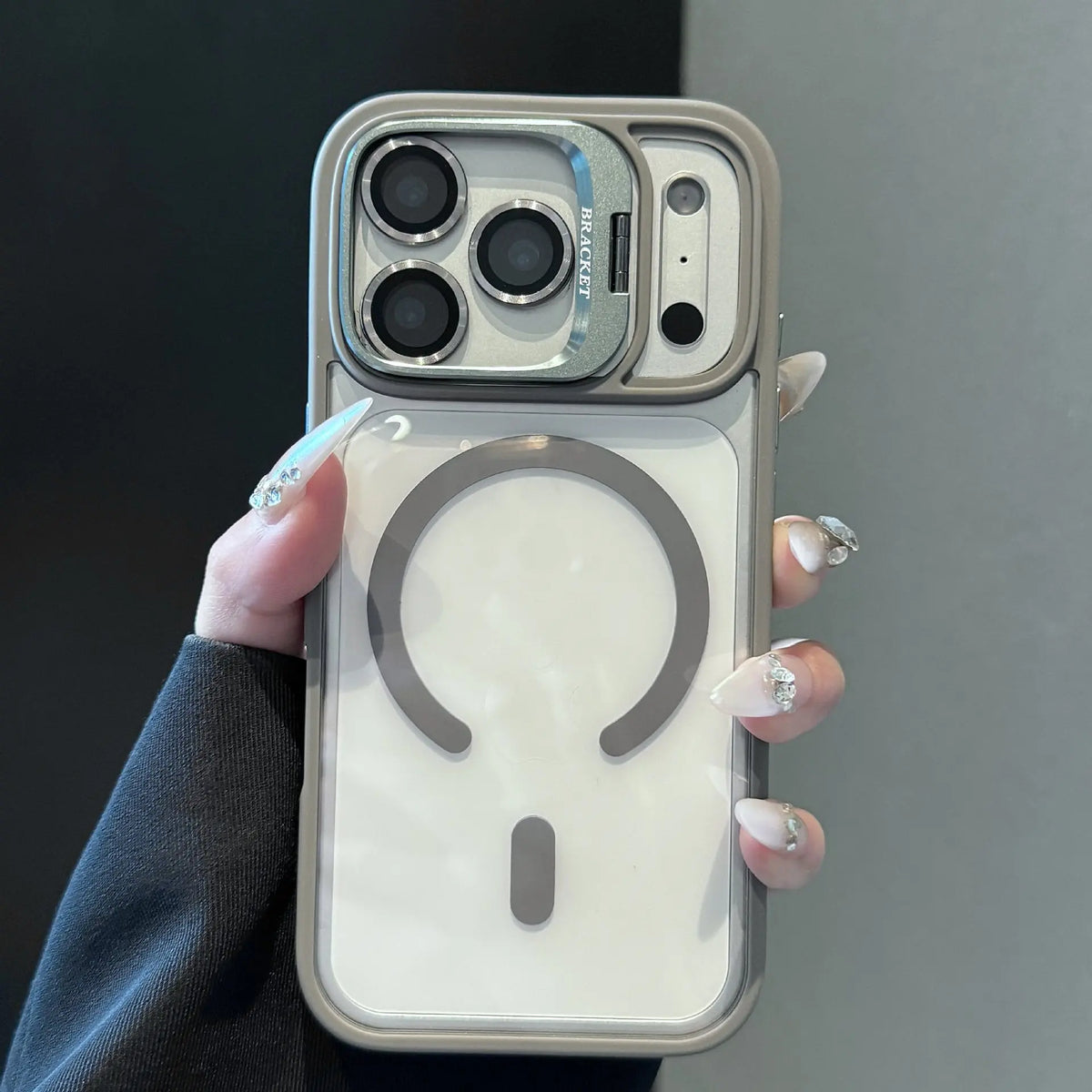 Clear Magnetic Stand iPhone Case