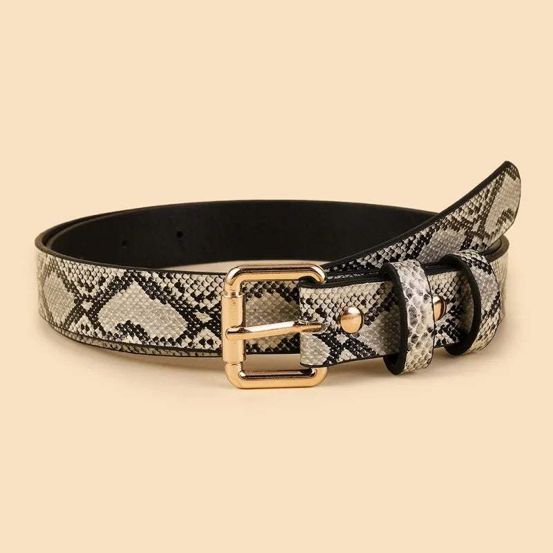 Women's Animal Print Slim Belt