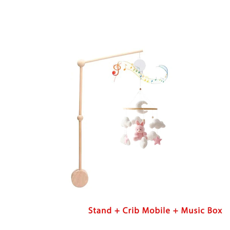 🐻 Wooden Bear Baby Crib Mobile