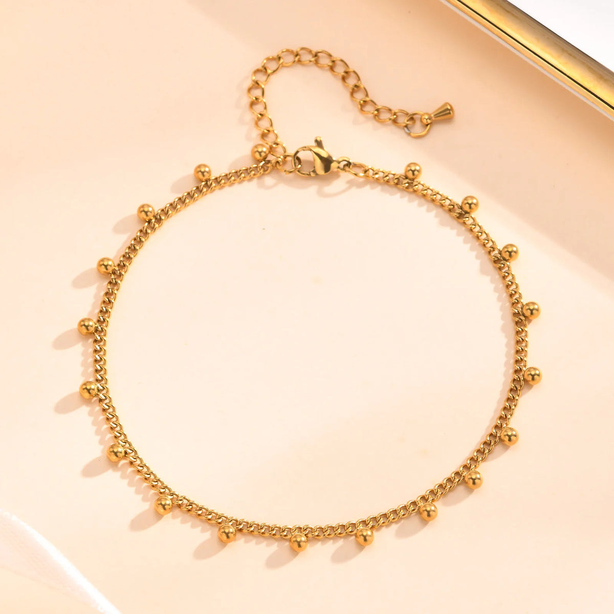 Gold Disc Tassel Anklet