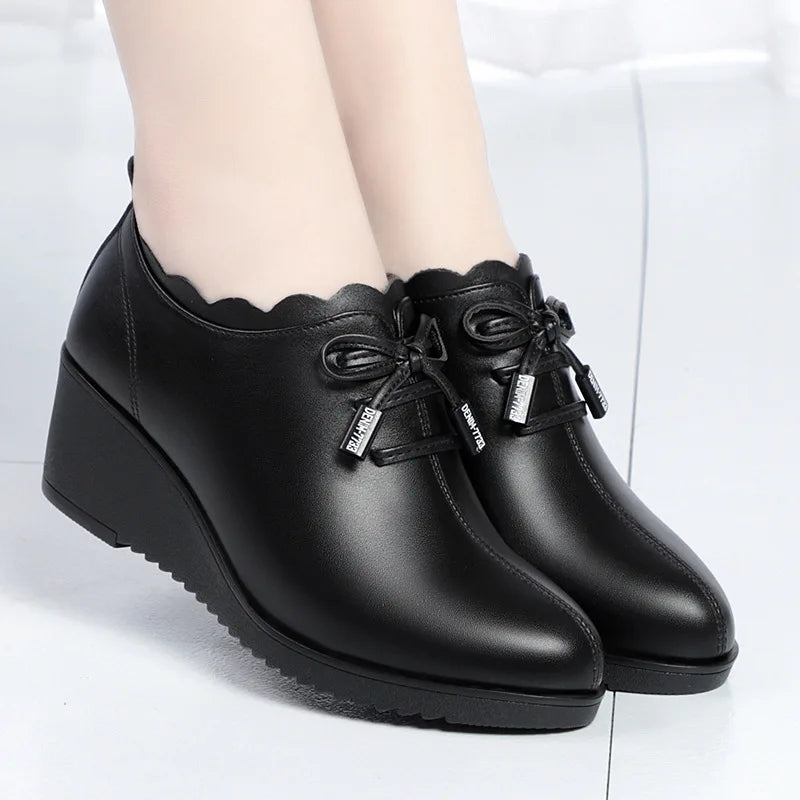 Women's Lace-Up Platform Pumps