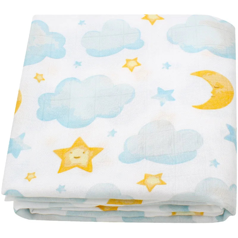 Bamboo Muslin Baby Swaddle Blanket 120cm