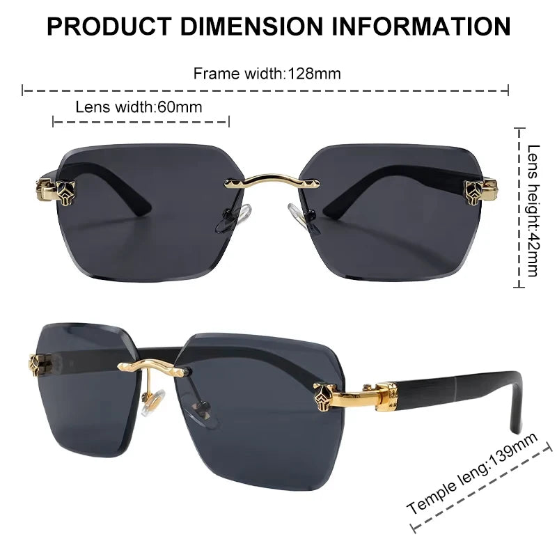 Men's Frameless Photochromic Sunglasses