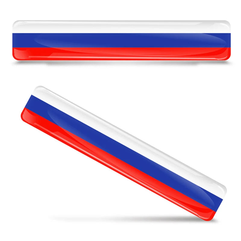 🌍 3D Reflective Flag Sticker