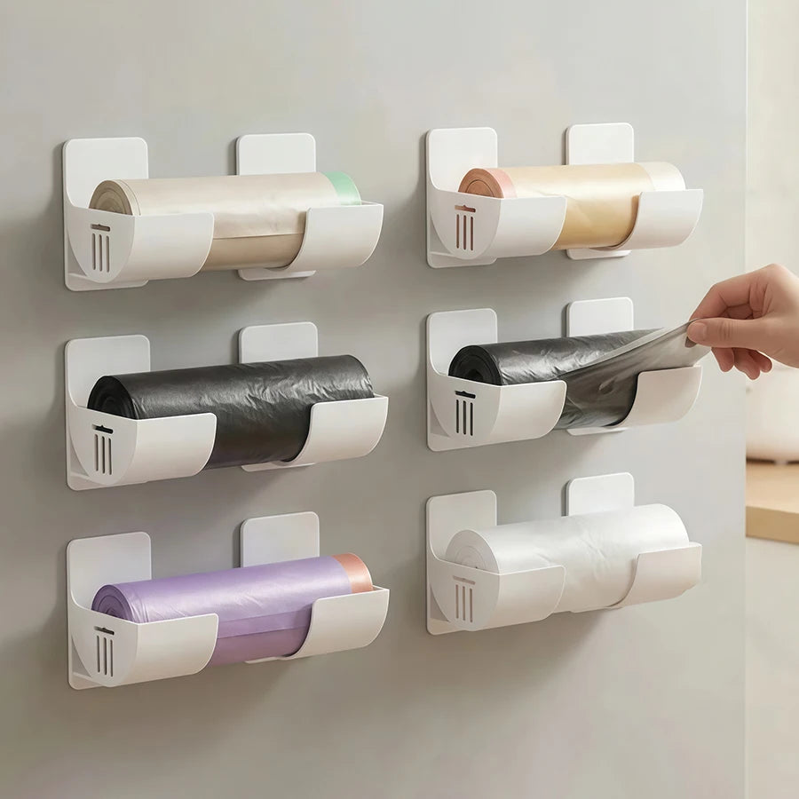 Wall-Mounted Bag & Wrap Rack – 4 Pack