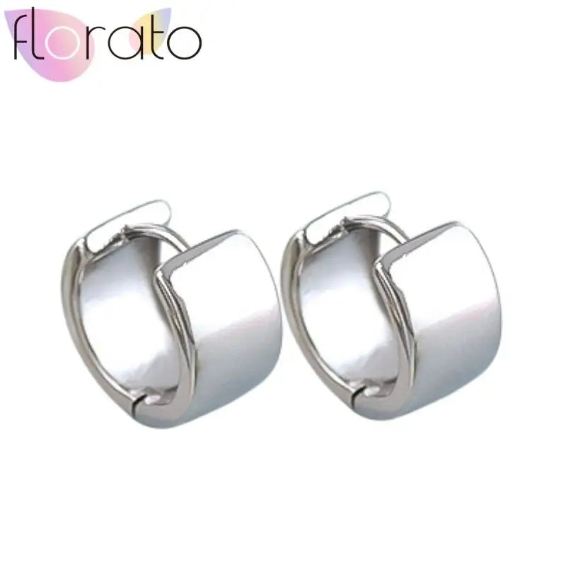 925 Silver Plain Circle Hoop Earrings