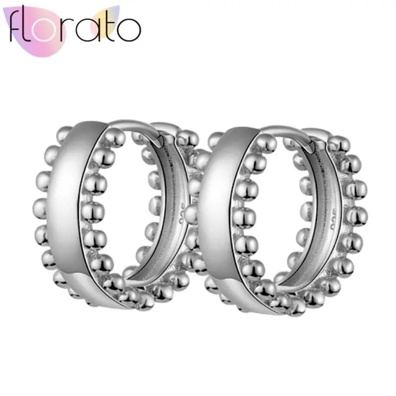 925 Silver Plain Circle Hoop Earrings