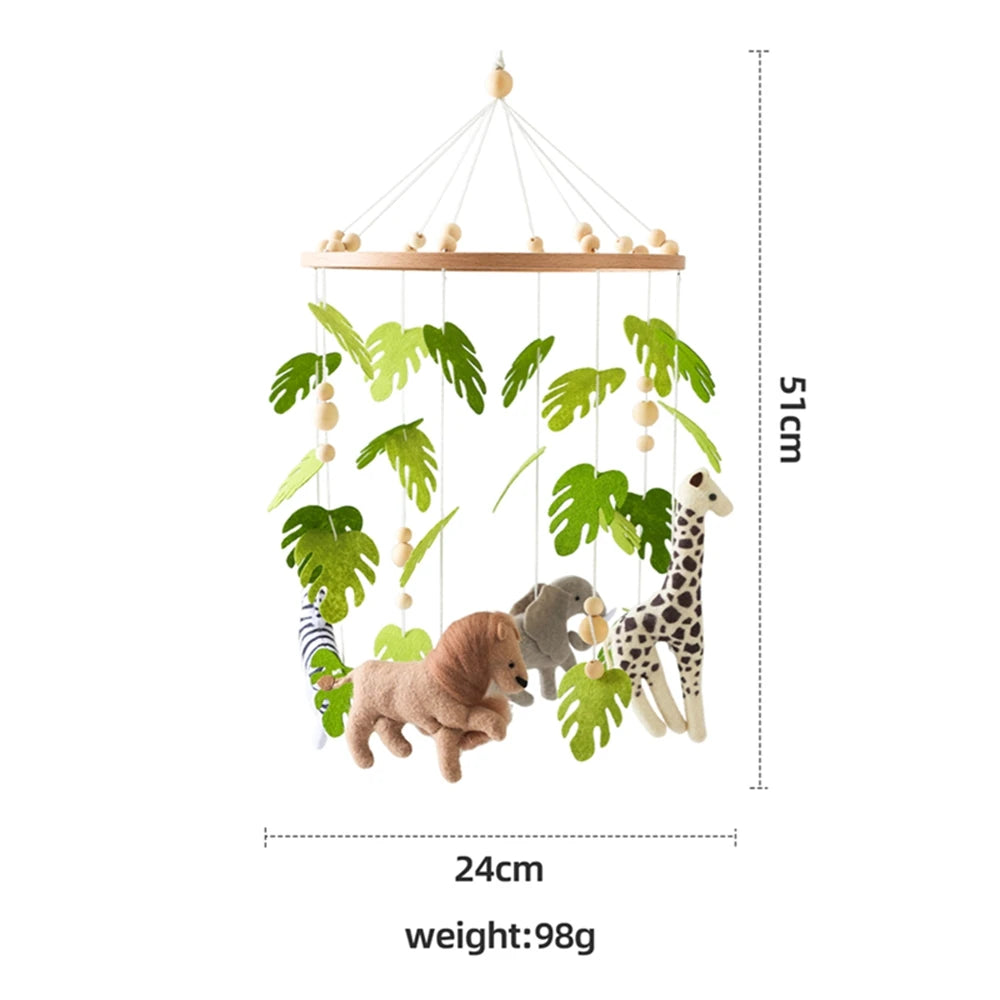 🧸 Wooden Bear Crib Mobile Rattle