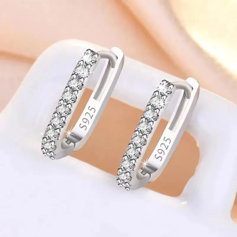 Crystal Circle Hoop Earrings
