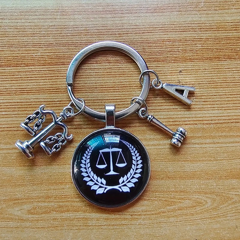Justice Scale & Gavel Keychain