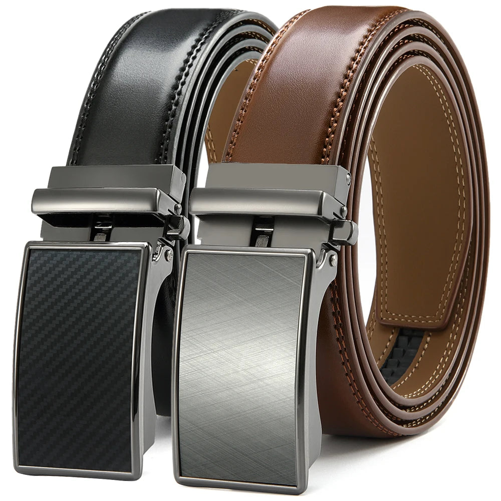 Men's Automatic Leather Ratchet Belt