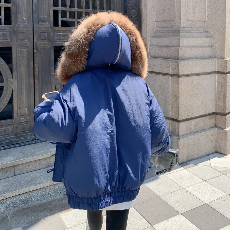 Women's Faux Fur Collar Toggle Parka