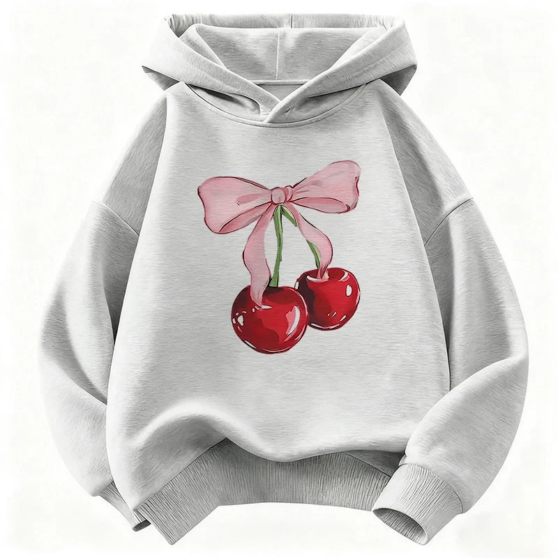 Kids Cherry Bow Hoodie
