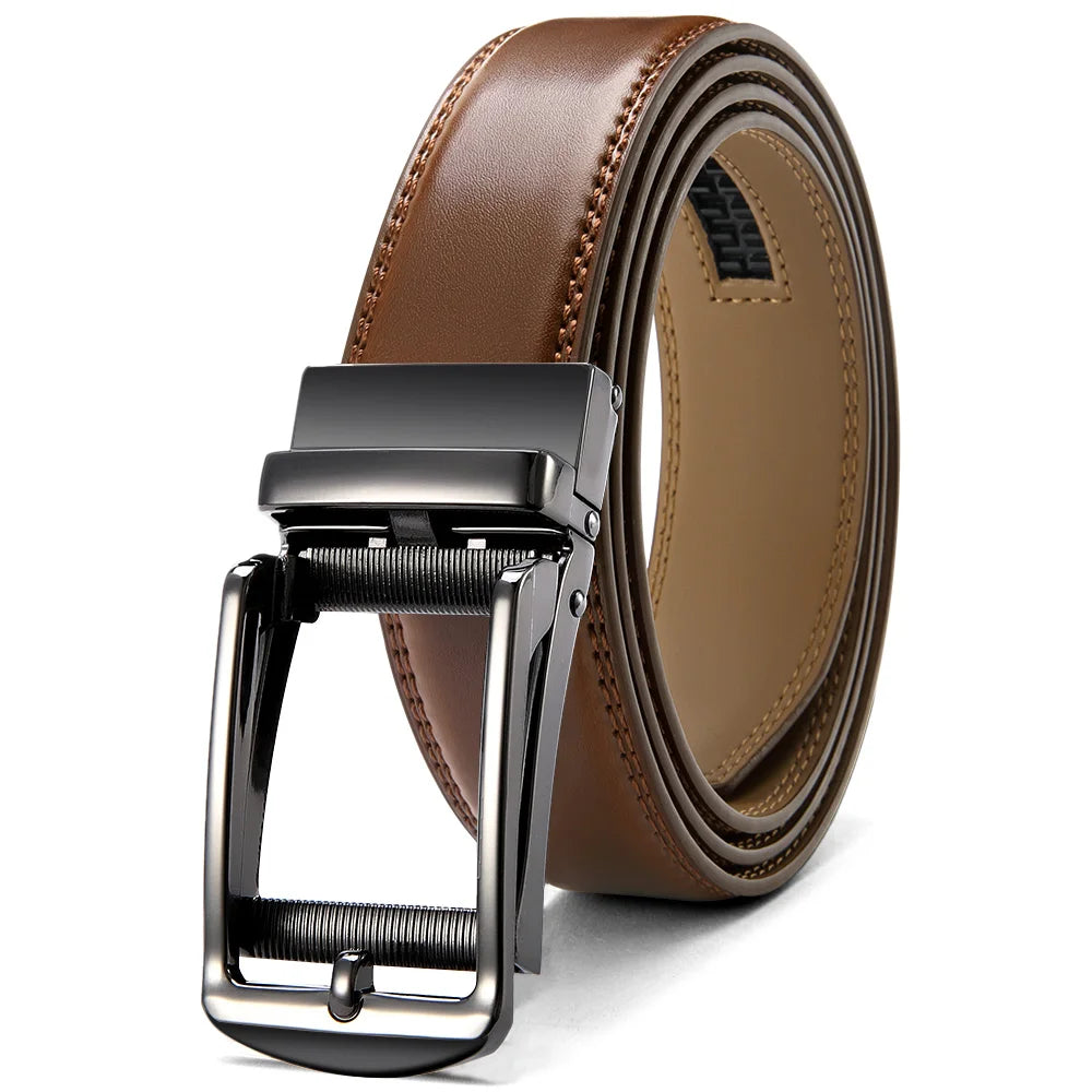 Men's Automatic Leather Ratchet Belt