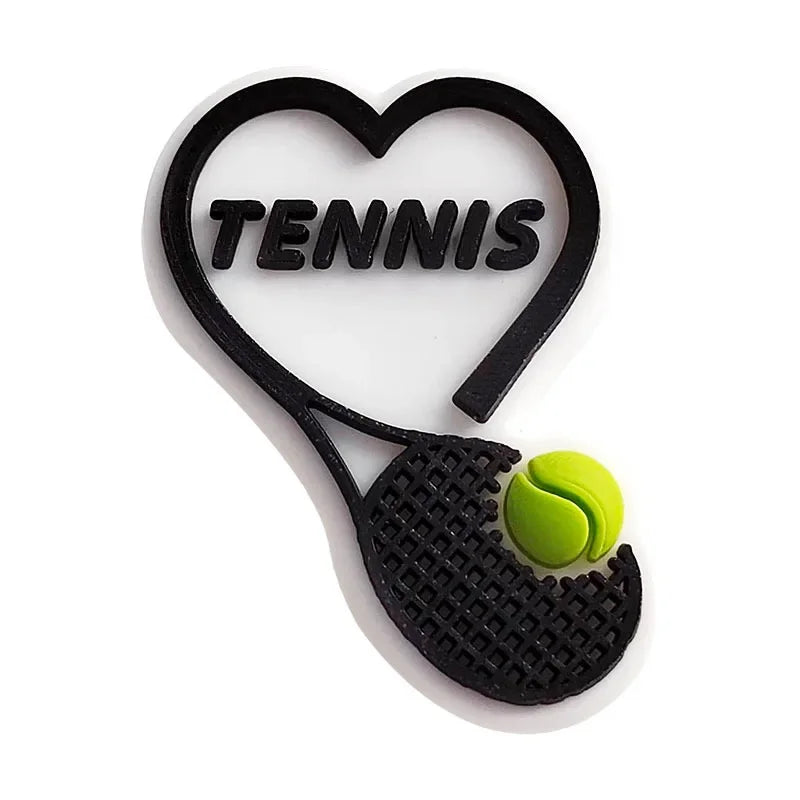 Tennis & Love Shoe Charms