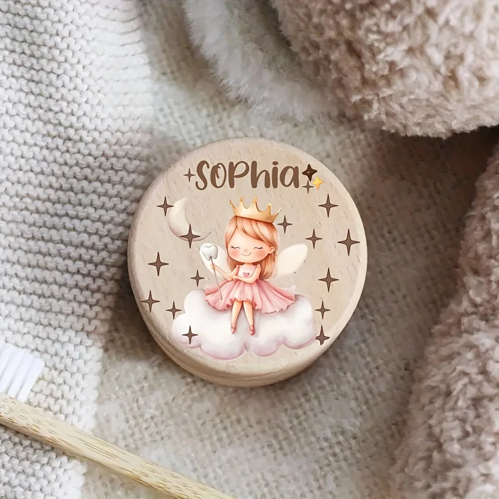 Personalized Wooden Baby Tooth Box