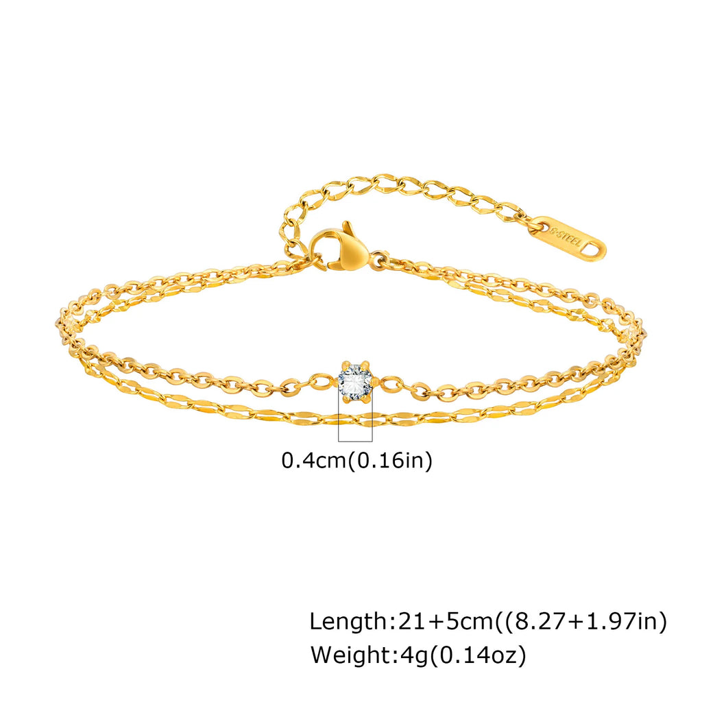 Stainless Steel Bead Chain Anklet