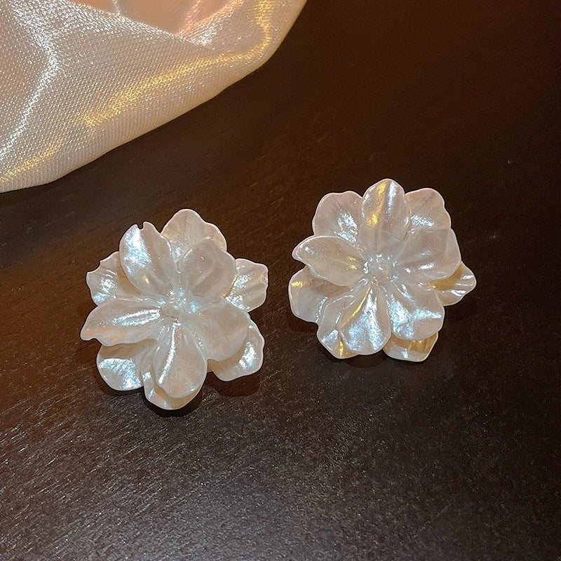 Colorful Acrylic Flower Stud Earrings