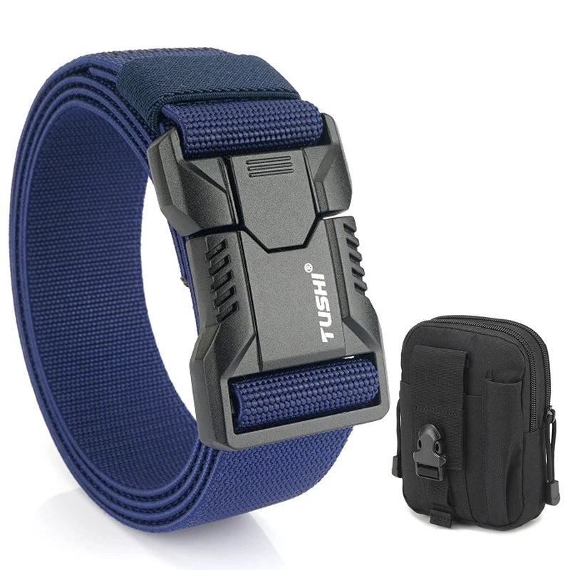 Tactical Elastic Belt with Quick Release Buckle