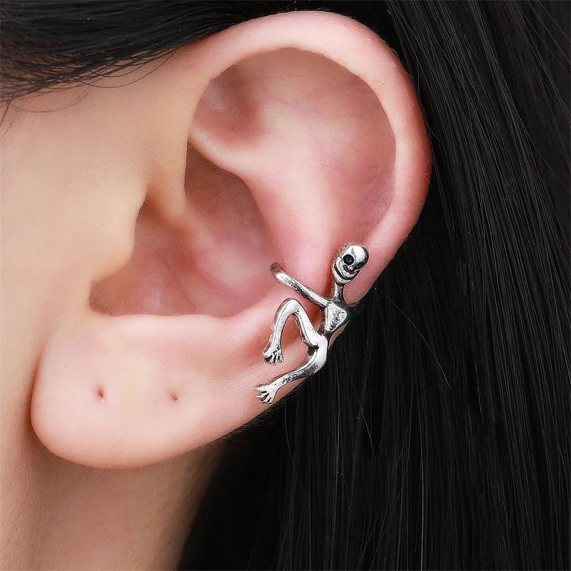 Skull & Ghost Cartilage Ear Clip