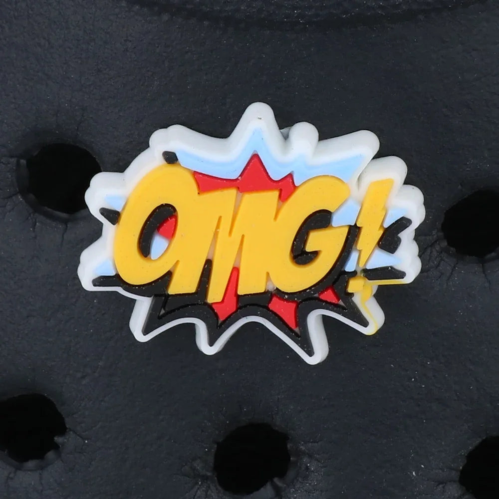 Cartoon Message Shoe Charms