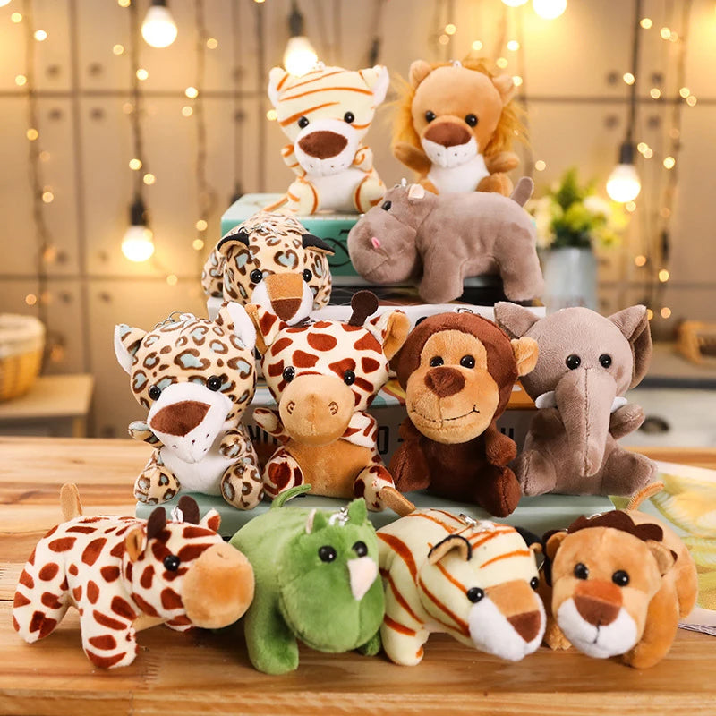 Mini Safari Animal Plush Keychain